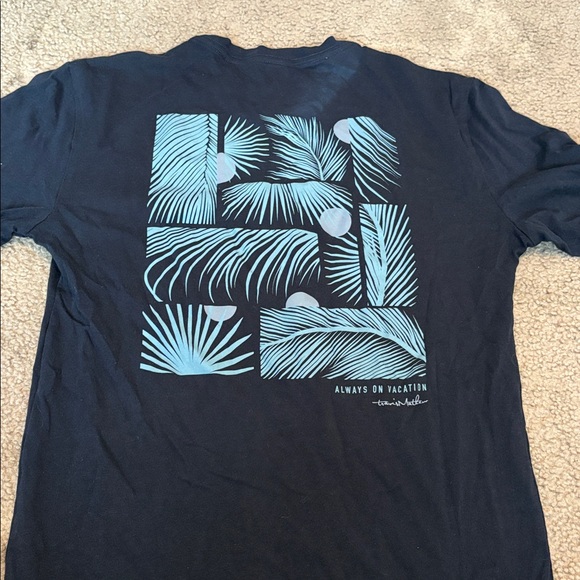 Travis Matthew Black T-Shirt with Blue Graphic - Picture 2 of 3
